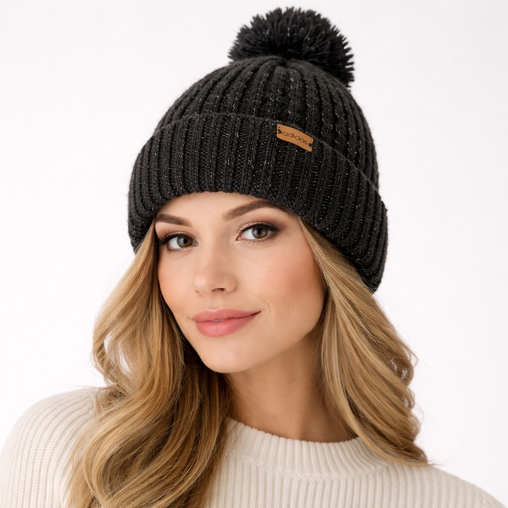 Adidas Stylish Black Knit Beanie
